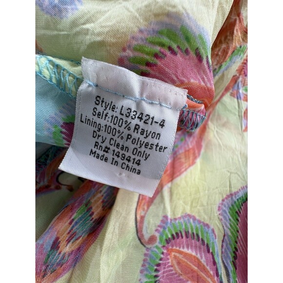 NwT Johnny was Rayon Maxi Long Dress Kaftan Cover Up Medium L33421-4 - Picture 7 of 8